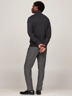 Swetry Z Golfem|Swetry*Tommy Hilfiger Sweter Z Golfem Z Domieszką Kaszmiru DARK GREY HEATHER