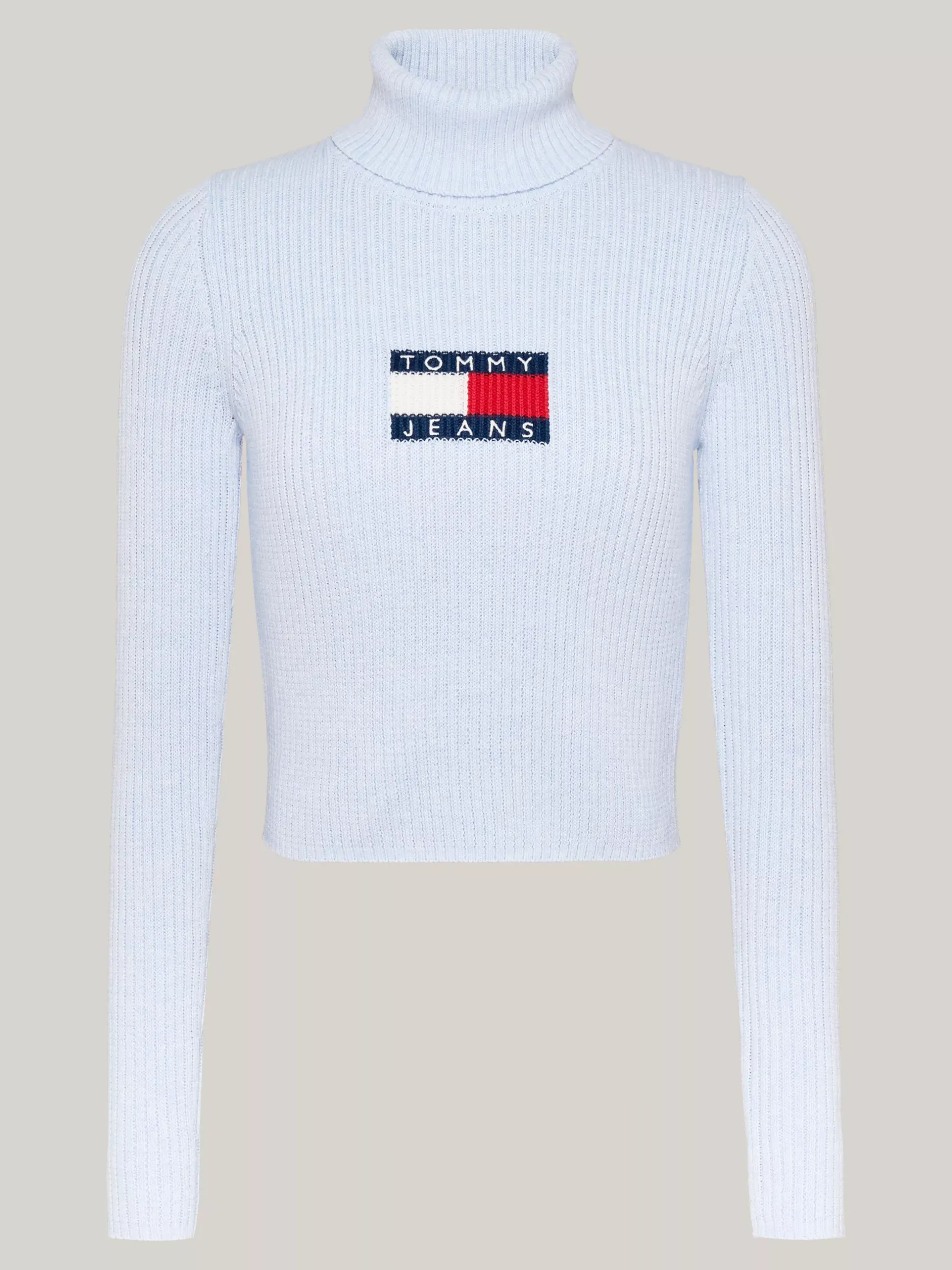Swetry Z Golfem|Swetry*Tommy Hilfiger Sweter Z Golfem Z Mieszanki Wełny VESSEL BLUE MELANGE