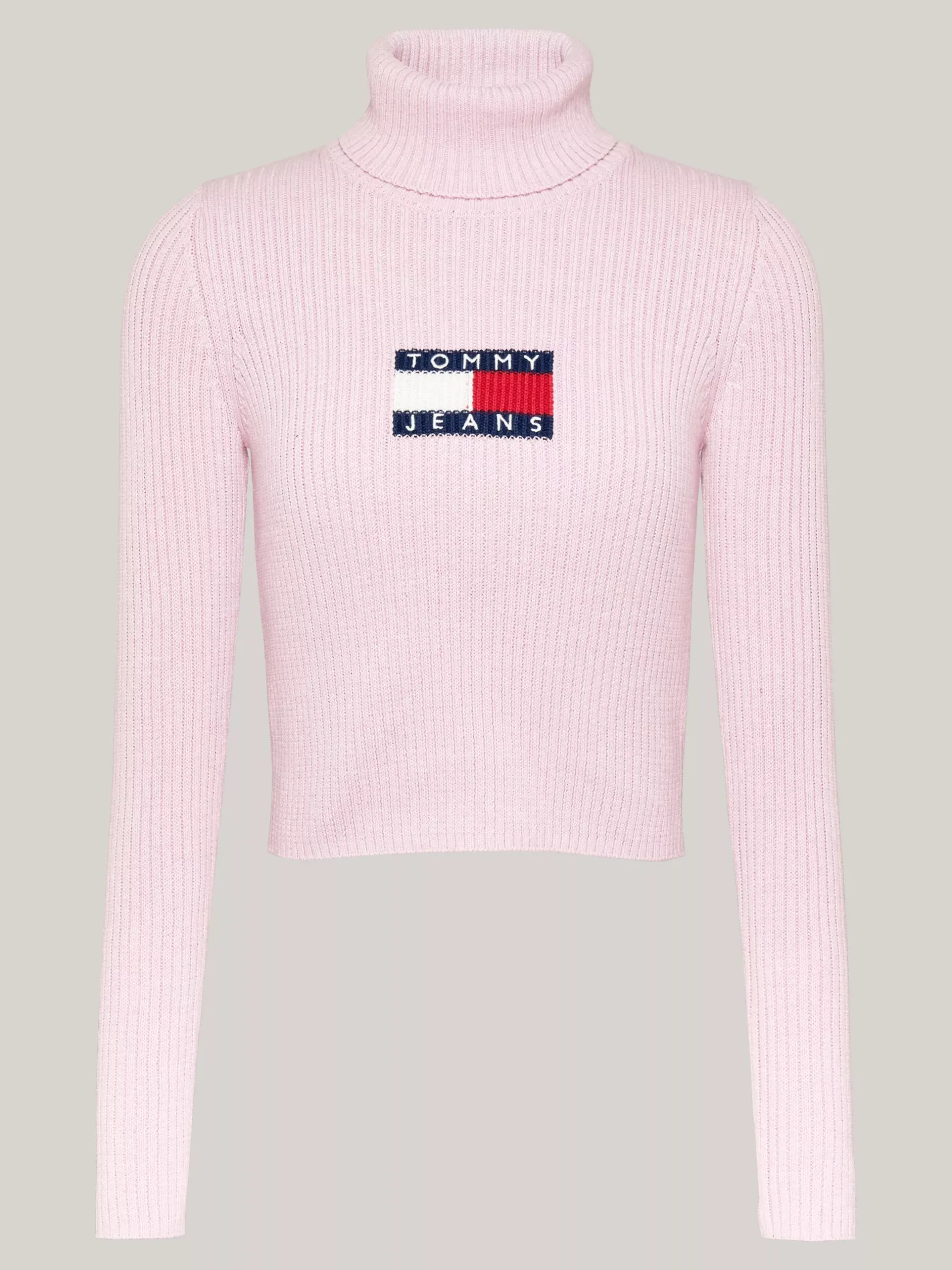 Swetry Z Golfem|Swetry*Tommy Hilfiger Sweter Z Golfem Z Mieszanki Wełny BALLET PINK MELANGE