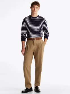 Swetry Z Okrągłym Dekoltem|Swetry*Tommy Hilfiger Sweter Z Kaszmirem DESERT SKY/ IVORY
