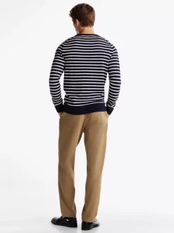 Swetry Z Okrągłym Dekoltem|Swetry*Tommy Hilfiger Sweter Z Kaszmirem DESERT SKY/ IVORY