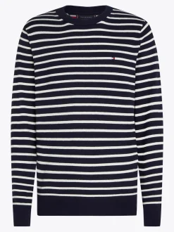 Swetry Z Okrągłym Dekoltem|Swetry*Tommy Hilfiger Sweter Z Kaszmirem DESERT SKY/ IVORY