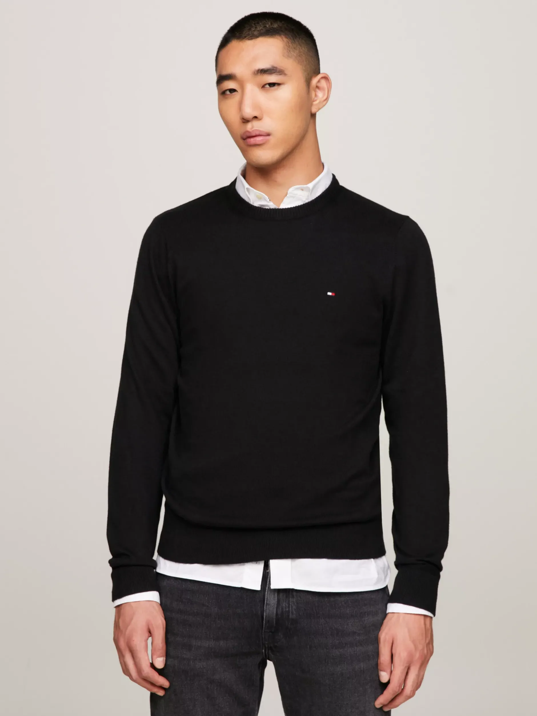 Swetry Z Okrągłym Dekoltem|Swetry*Tommy Hilfiger Sweter Z Kaszmirem BLACK