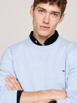 Swetry Z Okrągłym Dekoltem|Swetry*Tommy Hilfiger Sweter Z Kaszmirem VESSEL BLUE HEATHER