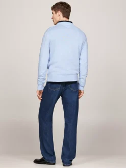 Swetry Z Okrągłym Dekoltem|Swetry*Tommy Hilfiger Sweter Z Kaszmirem VESSEL BLUE HEATHER