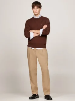 Swetry Z Okrągłym Dekoltem|Swetry*Tommy Hilfiger Sweter Z Kaszmirem LEGACY BROWN