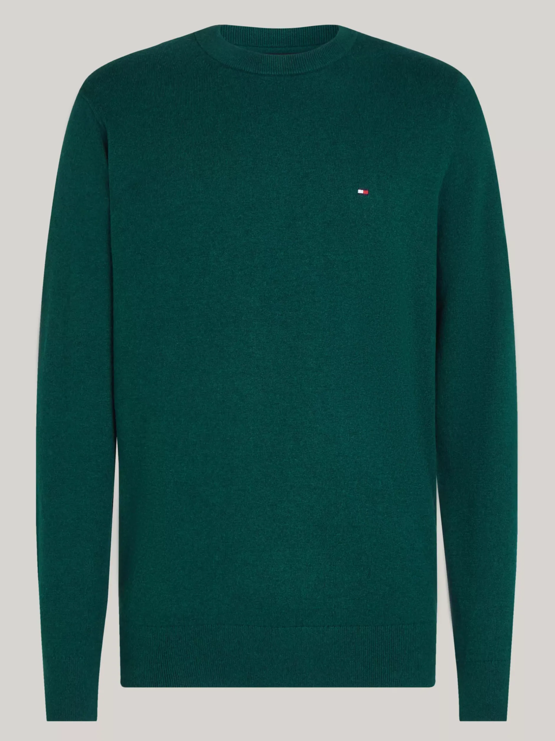 Swetry Z Okrągłym Dekoltem|Swetry*Tommy Hilfiger Sweter Z Kaszmirem ORNAMENTAL GREEN HEATHER