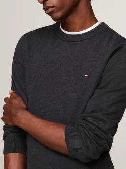 Swetry Z Okrągłym Dekoltem|Swetry*Tommy Hilfiger Sweter Z Kaszmirem DARK GREY HEATHER