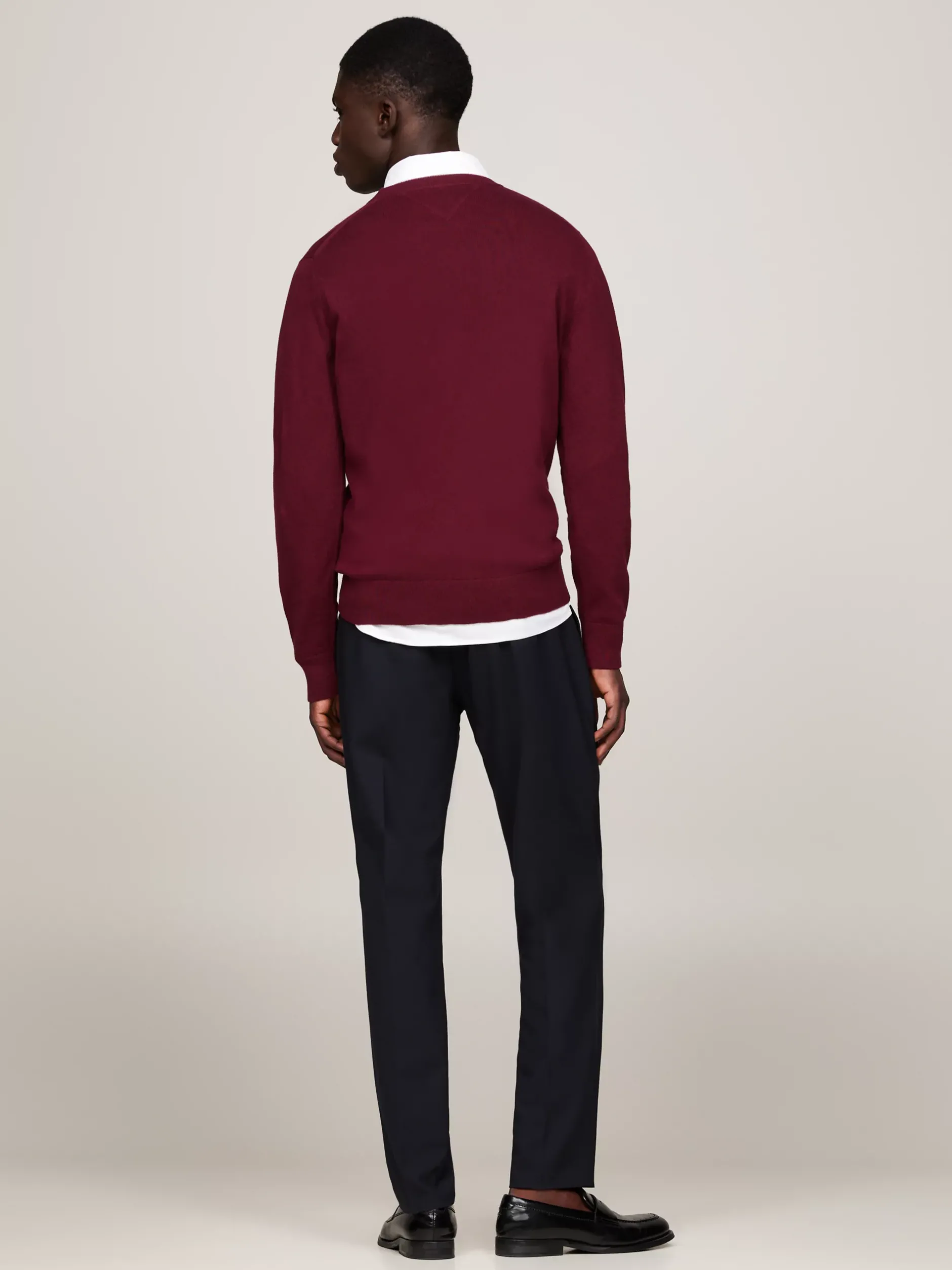 Swetry Z Okrągłym Dekoltem|Swetry*Tommy Hilfiger Sweter Z Kaszmirem DEEP ROUGE