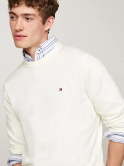 Swetry Z Okrągłym Dekoltem|Swetry*Tommy Hilfiger Sweter Z Kaszmirem IVORY