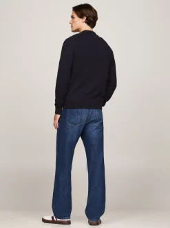 Swetry|Dzianina*Tommy Hilfiger Sweter Z Kaszmiru Z Kołnierzykiem Polo DESERT SKY