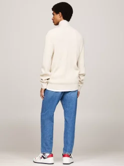 Swetry|Dzianina*Tommy Hilfiger Sweter Z Mieszanki Wełny Z Naszywką Tommy NEWSPRINT