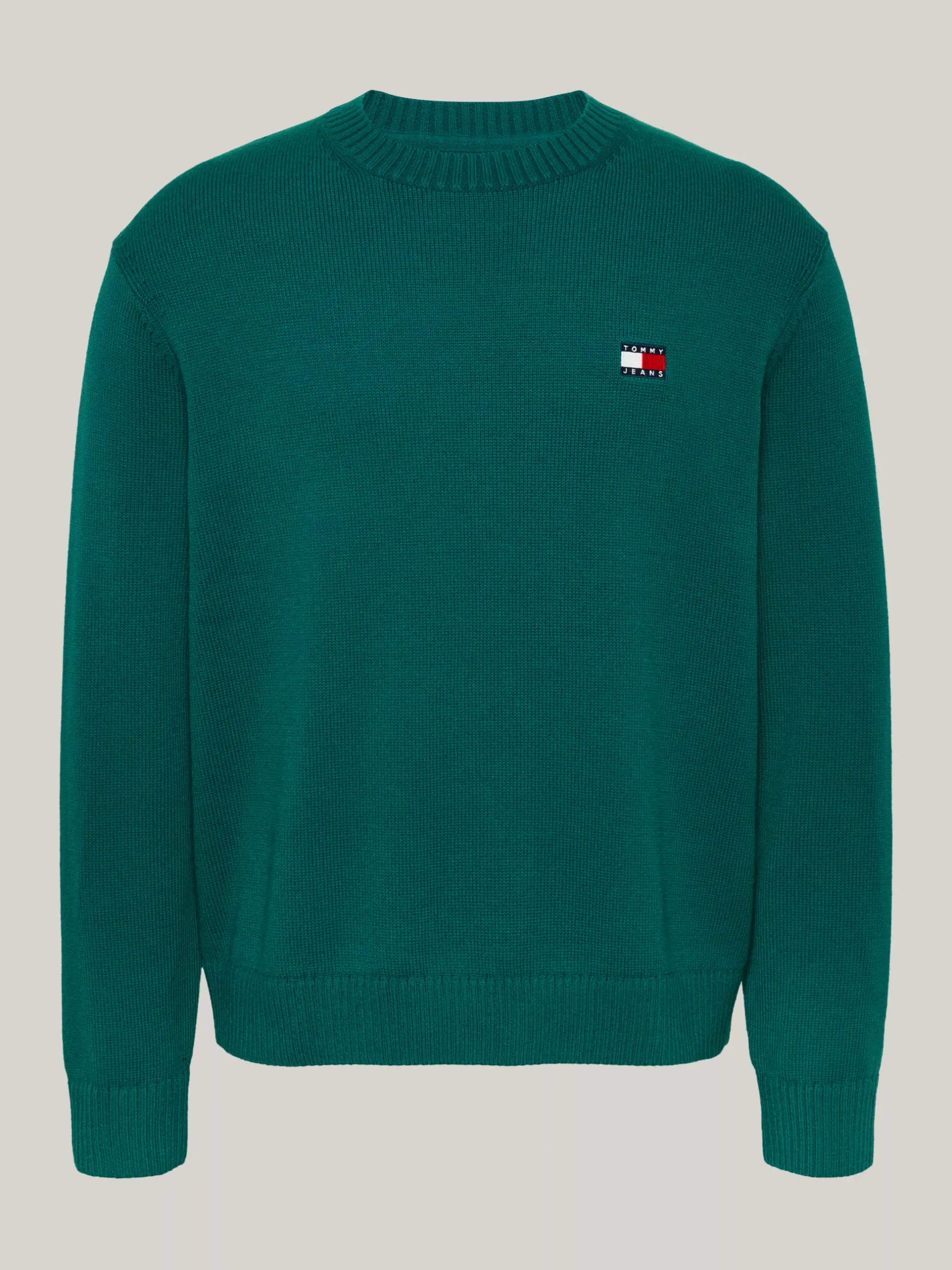 Swetry Z Okrągłym Dekoltem|Swetry*Tommy Hilfiger Sweter Z Naszywką Tommy DEEP SEAWATER