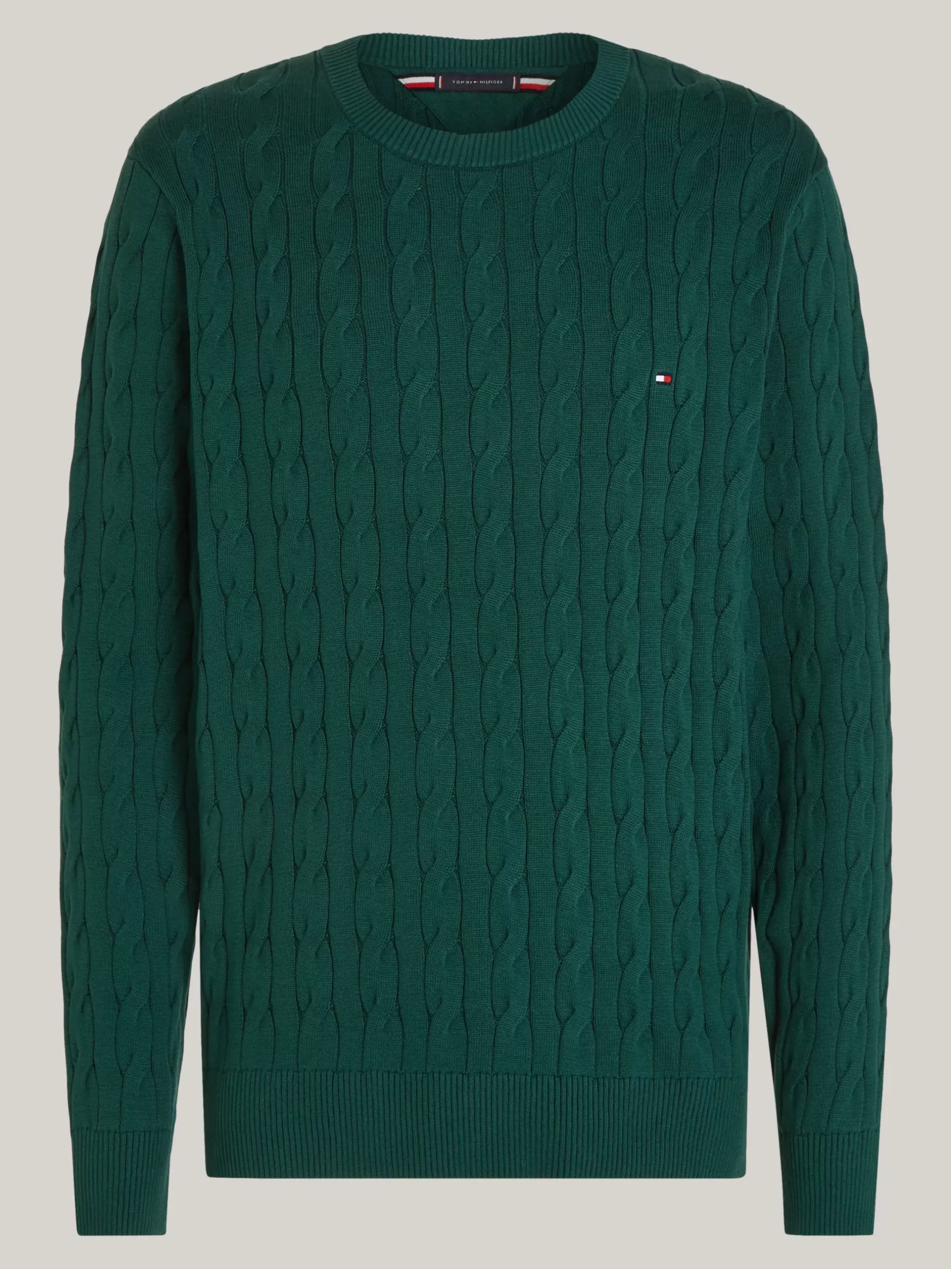 Swetry Z Okrągłym Dekoltem|Swetry*Tommy Hilfiger Sweter Z Okrągłym Dekoltem ORNAMENTAL GREEN