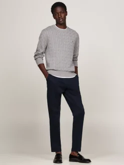 Swetry Z Okrągłym Dekoltem|Swetry*Tommy Hilfiger Sweter Z Okrągłym Dekoltem MEDIUM GREY HEATHER
