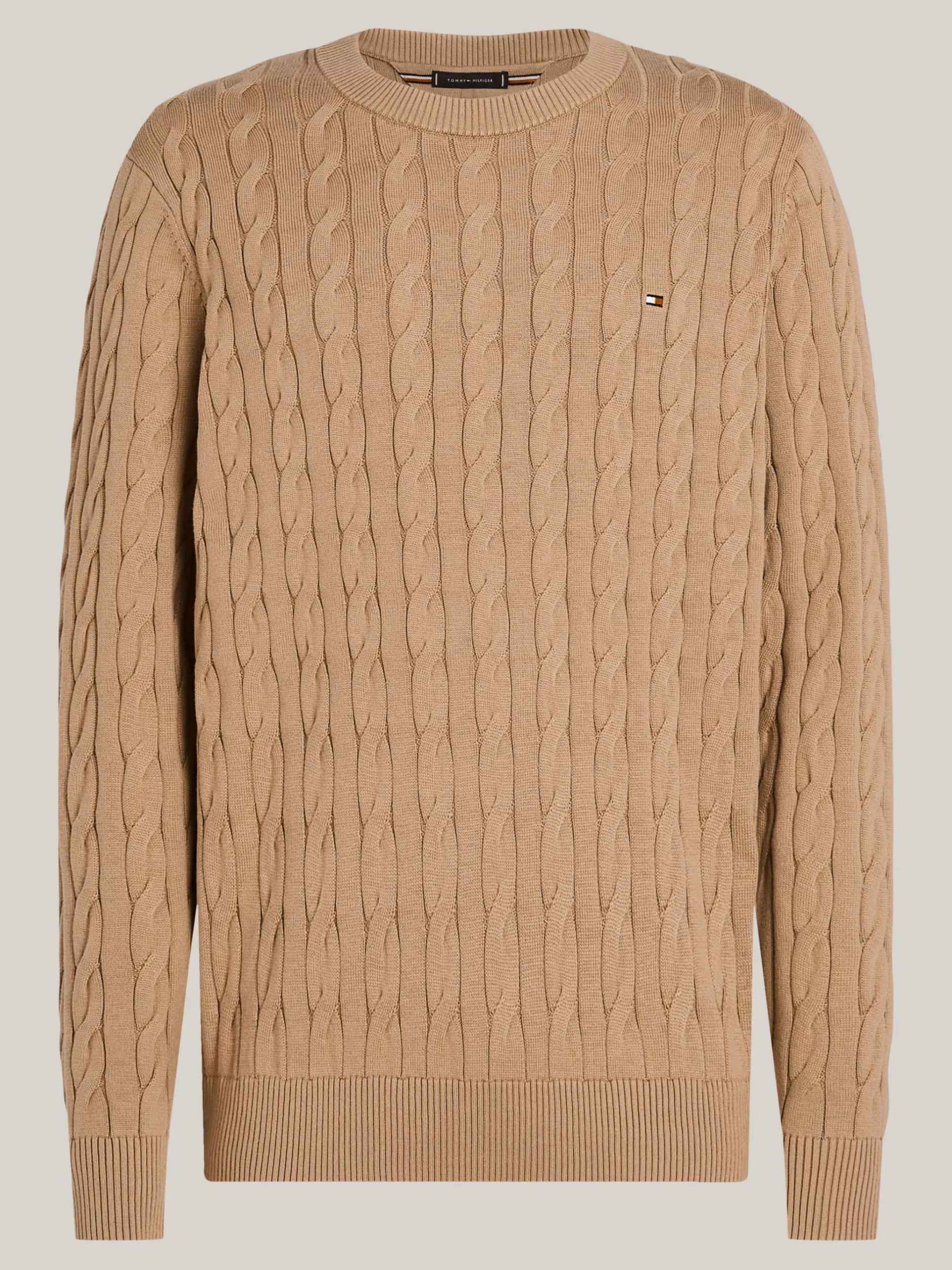 Swetry Z Okrągłym Dekoltem|Swetry*Tommy Hilfiger Sweter Z Okrągłym Dekoltem SAFARI CANVAS