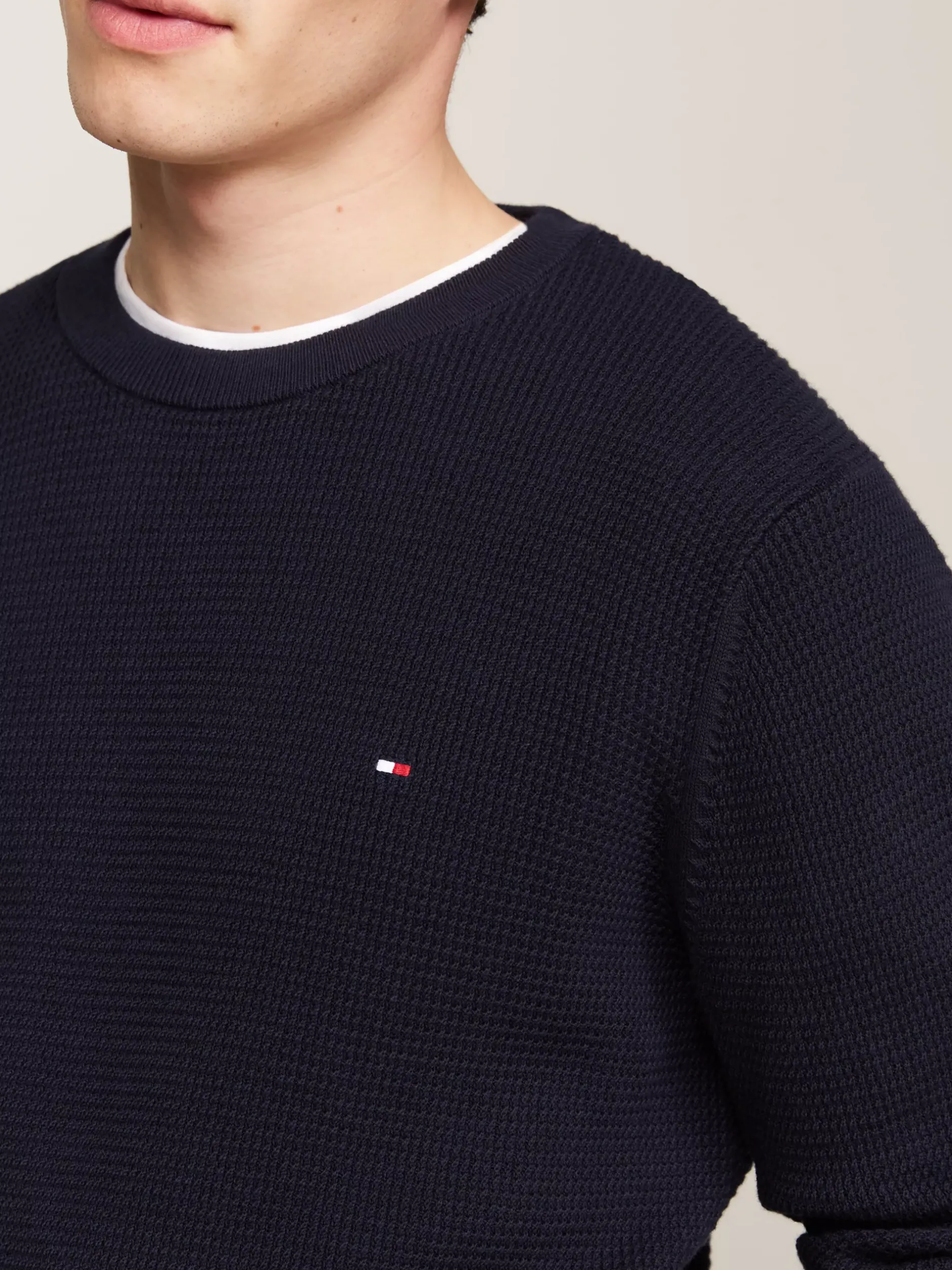 Swetry Z Okrągłym Dekoltem|Swetry*Tommy Hilfiger Sweter Z Okrągłym Dekoltem DESERT SKY