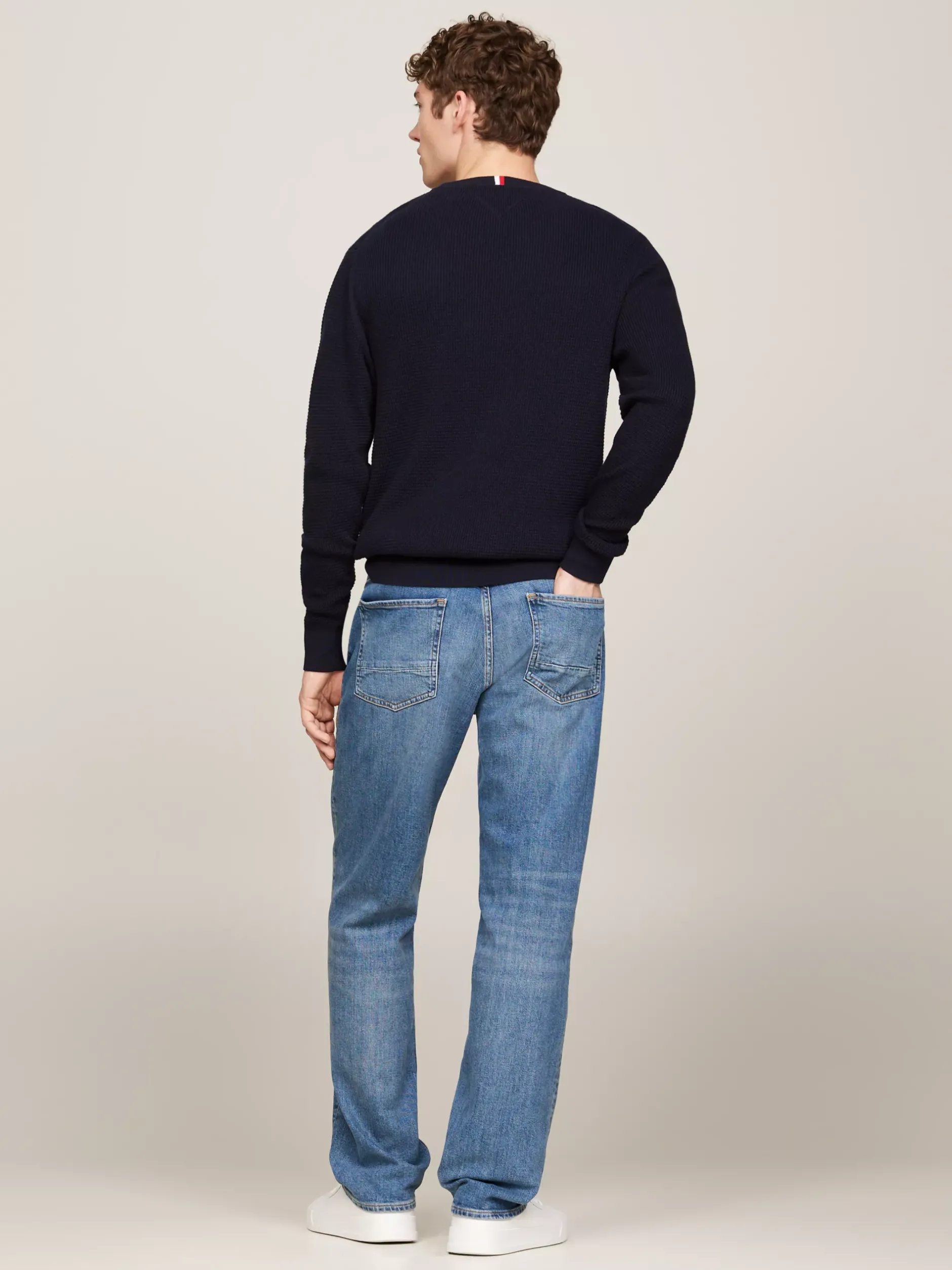 Swetry Z Okrągłym Dekoltem|Swetry*Tommy Hilfiger Sweter Z Okrągłym Dekoltem DESERT SKY