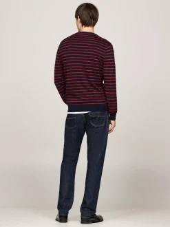 Swetry Z Okrągłym Dekoltem|Swetry*Tommy Hilfiger Sweter Z Okrągłym Dekoltem I Flagą DESERT SKY/ DARK MAGMA
