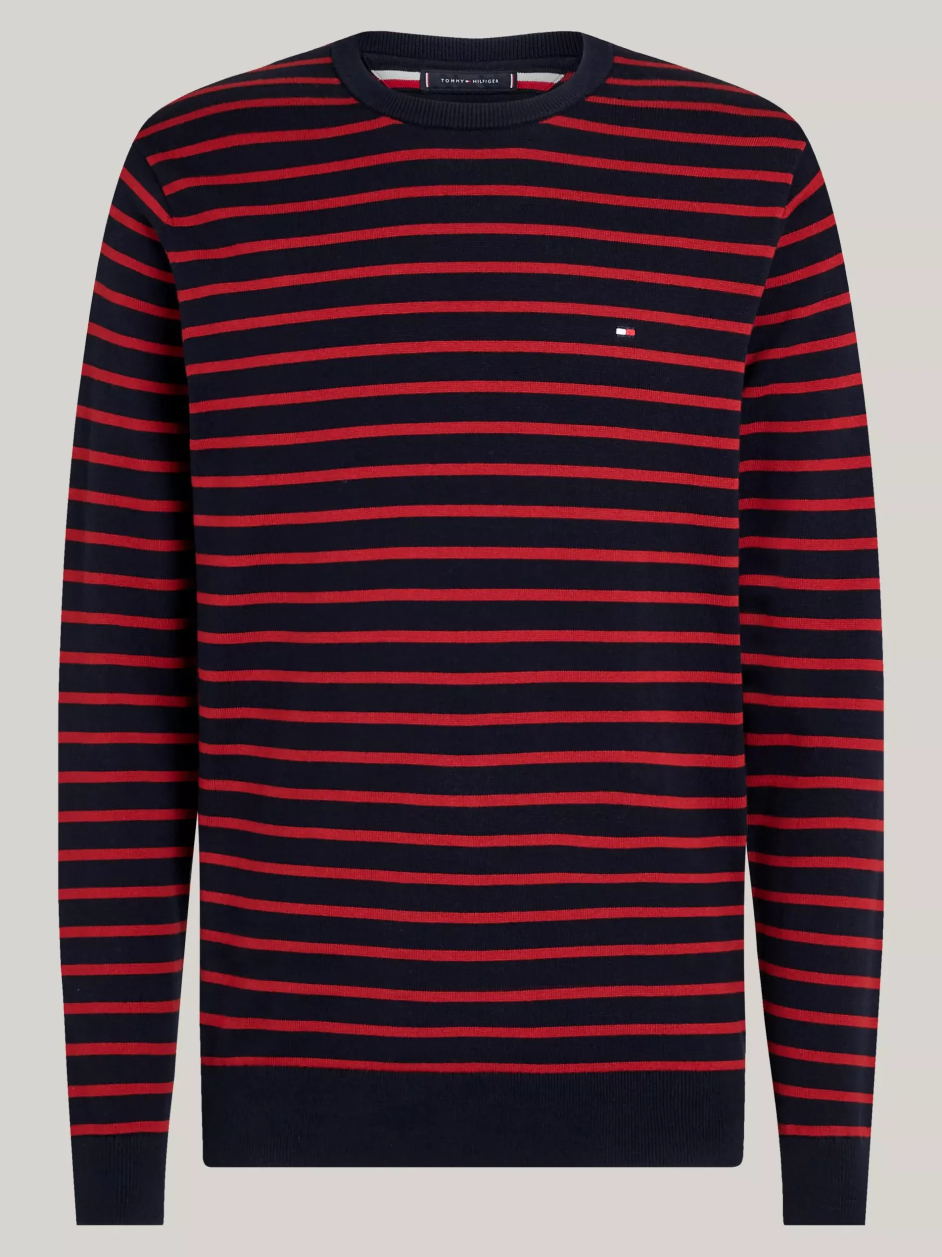 Swetry Z Okrągłym Dekoltem|Swetry*Tommy Hilfiger Sweter Z Okrągłym Dekoltem I Flagą DESERT SKY/ DARK MAGMA