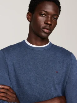 Swetry Z Okrągłym Dekoltem|Swetry*Tommy Hilfiger Sweter Z Okrągłym Dekoltem I Flagą AEGEAN SEA HTR