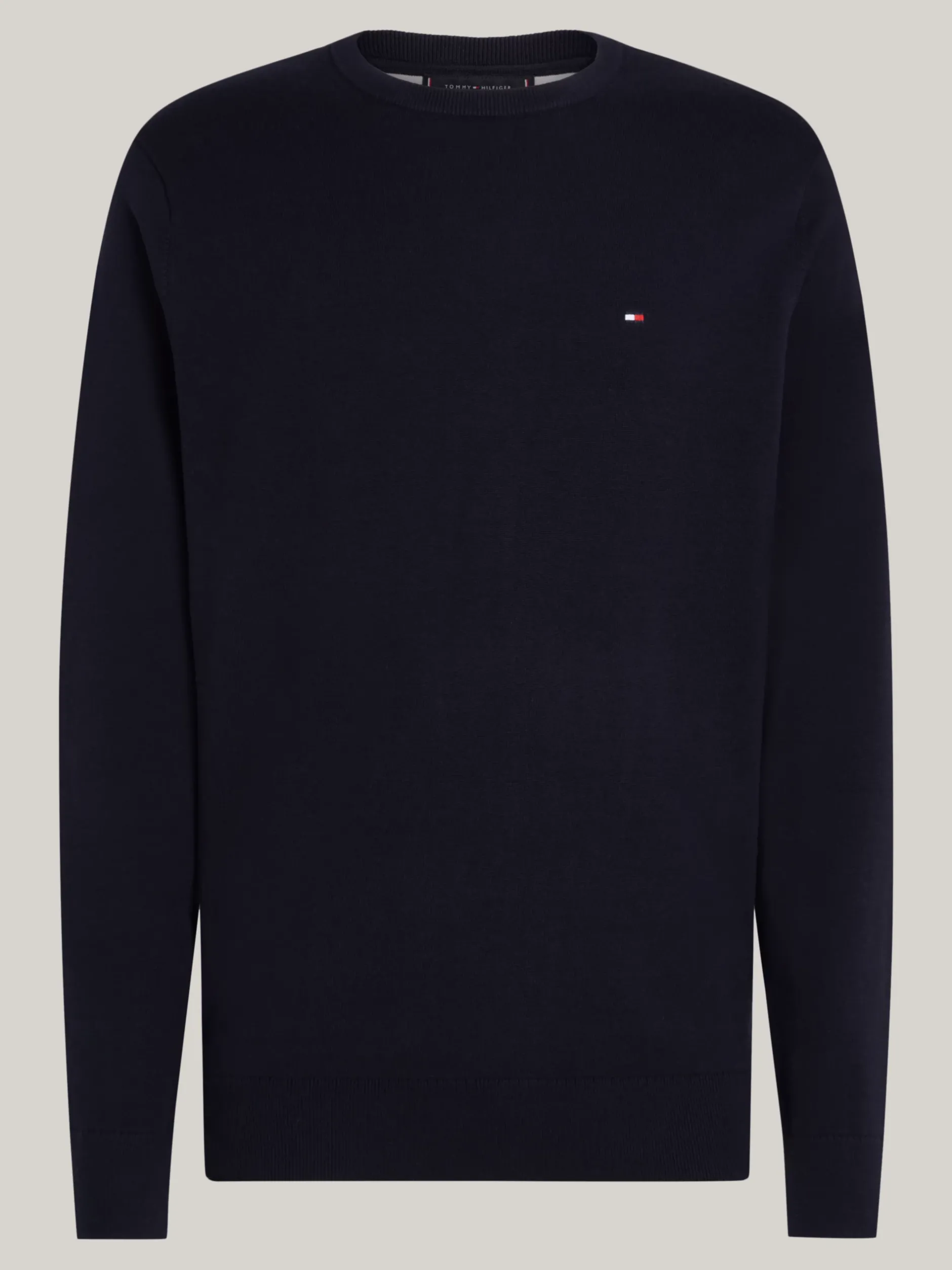 Swetry Z Okrągłym Dekoltem|Swetry*Tommy Hilfiger Sweter Z Okrągłym Dekoltem I Flagą DESERT SKY