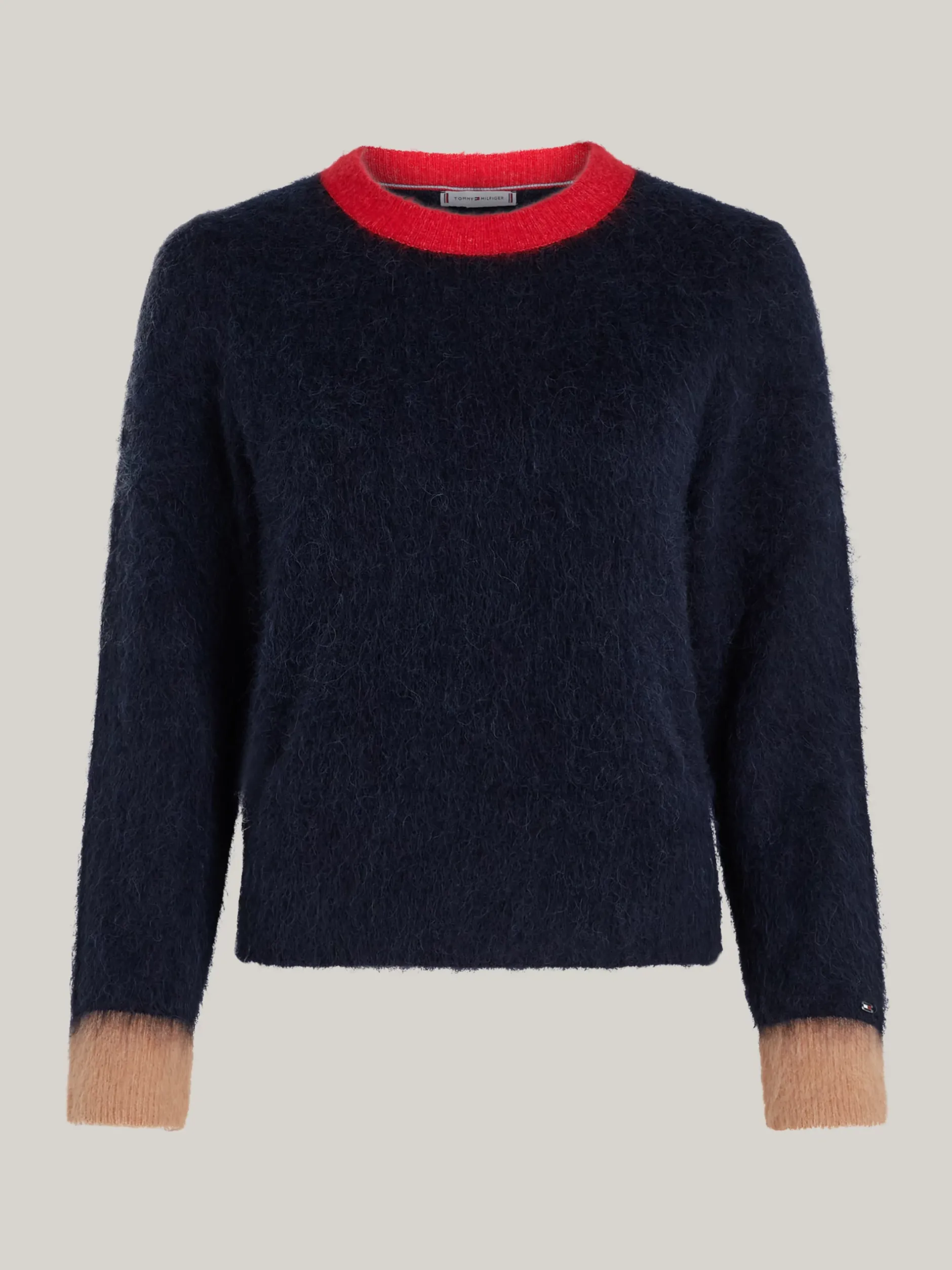 Swetry Z Okrągłym Dekoltem|Swetry*Tommy Hilfiger Sweter Z Okrągłym Dekoltem Z Wełny Z Alpaki DESERT SKY