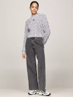 Swetry|Dzianina*Tommy Hilfiger Sweter Z Półgolfem O Pudełkowym Kroju ANCIENT WHITE