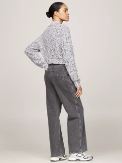 Swetry|Dzianina*Tommy Hilfiger Sweter Z Półgolfem O Pudełkowym Kroju ANCIENT WHITE