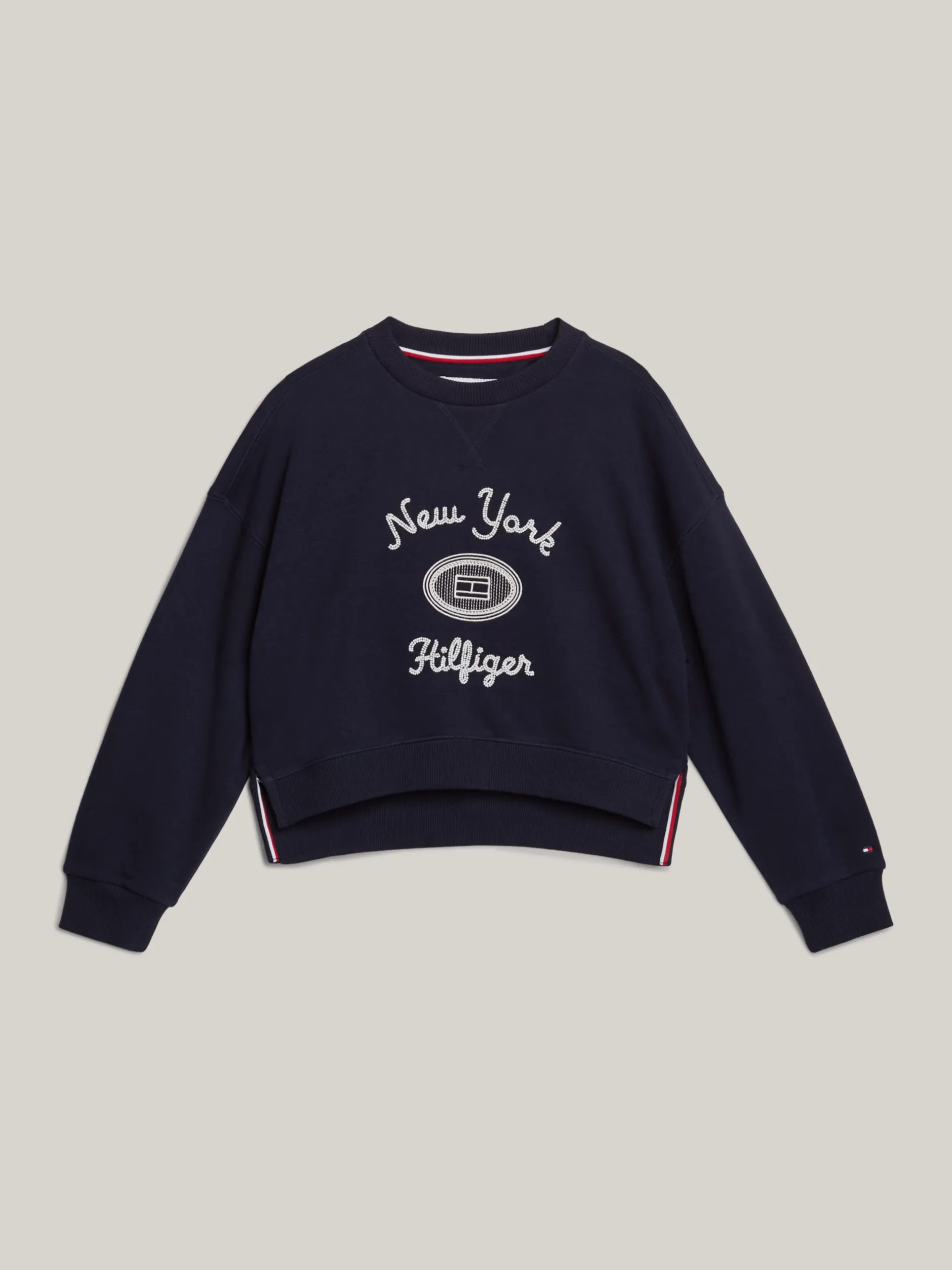 Bluzy Dresowe I Z Kapturem*Tommy Hilfiger Sweter Z Podwójnym Wykończeniem I Logo DESERT SKY