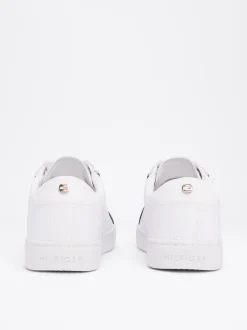 Sneakersy*Tommy Hilfiger Sygnowane Tenisówki Z Podeszwą Typu Cupsole WHITE