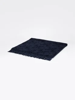 Szaliki|Szaliki*Tommy Hilfiger Szal Z Czystej Wełny Z Monogramem TH SPACE BLUE
