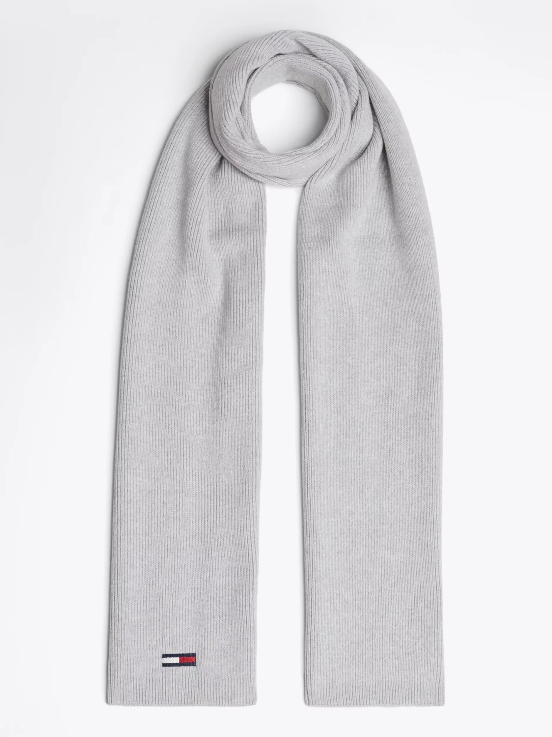 Szaliki|Szaliki*Tommy Hilfiger Szal Z Podłużną Flagą SILVER GREY HEATHER