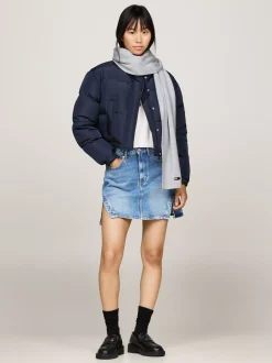 Szaliki|Szaliki*Tommy Hilfiger Szal Z Podłużną Flagą SILVER GREY HEATHER