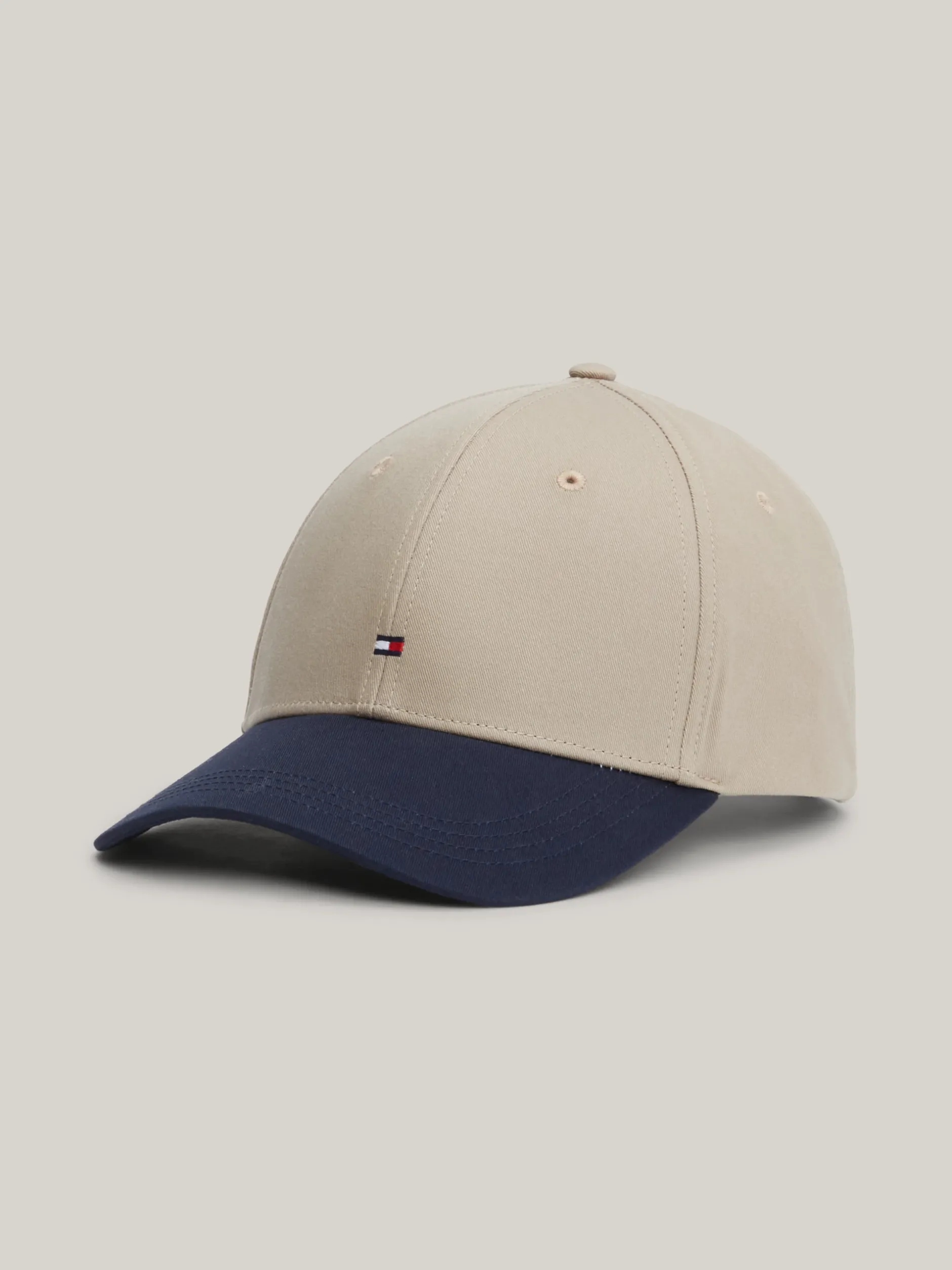 Czapki Z Daszkiem|Czapki I Szaliki*Tommy Hilfiger Sześciopanelowa Bejsbolówka Z Flagą Hilfiger BEIGE / SPACE BLUE