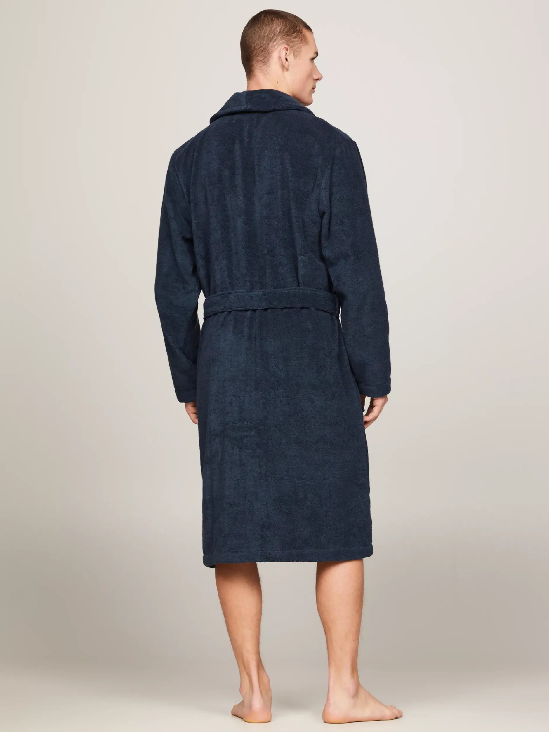 Stroje Domowe*Tommy Hilfiger Szlafrok Kąpielowy Z Bawełny Pętelkowej NAVY BLAZER