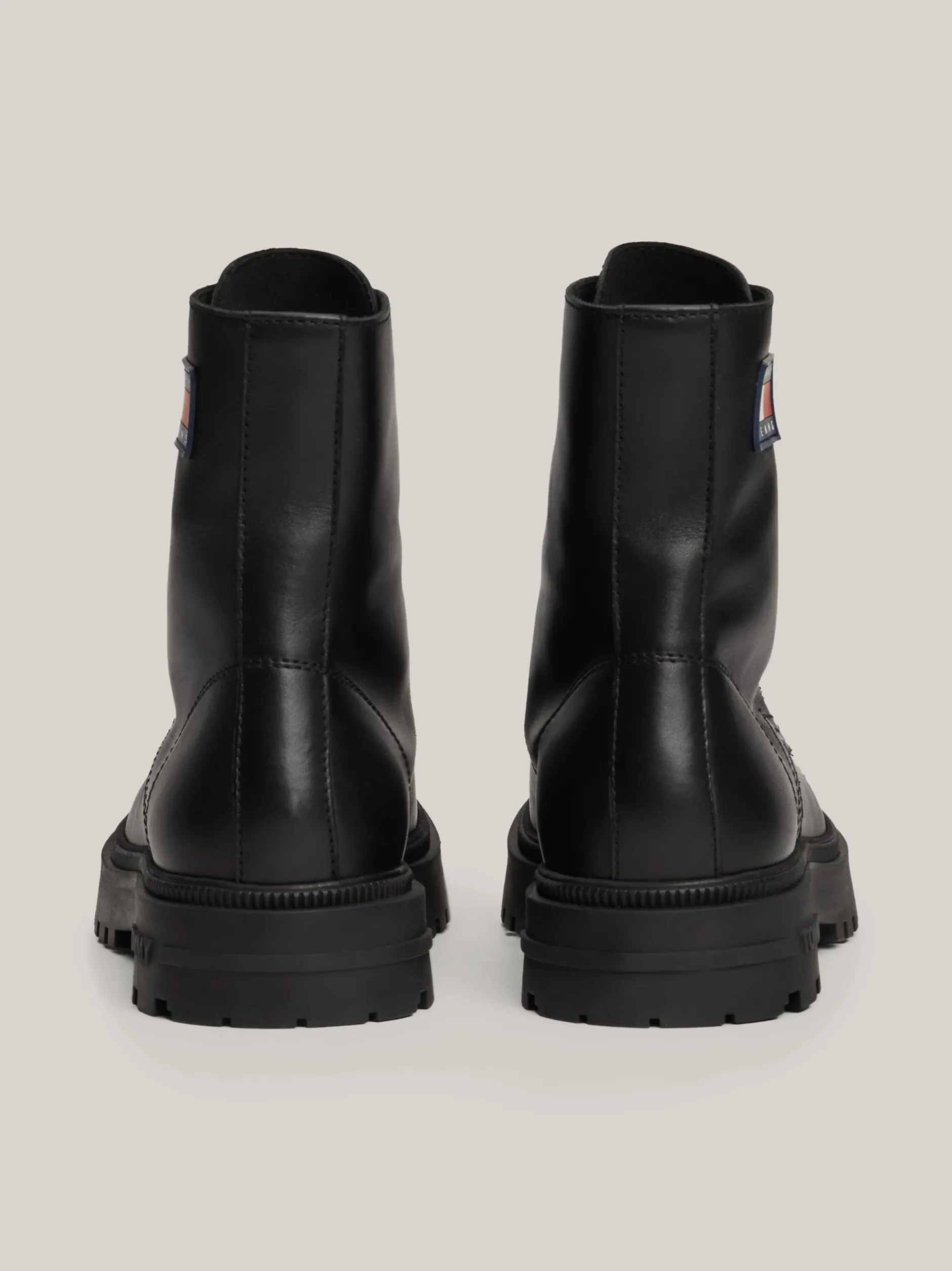 Buty Sznurowane|Buty*Tommy Hilfiger Sznurowane Botki Ze Skóry BLACK