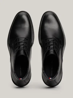 Buty Wizytowe|Buty Sznurowane*Tommy Hilfiger Sznurowane Buty Do Kostki Ze Skóry BLACK