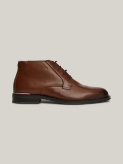 Buty Wizytowe|Buty Sznurowane*Tommy Hilfiger Sznurowane Buty Do Kostki Ze Skóry WINTER COGNAC