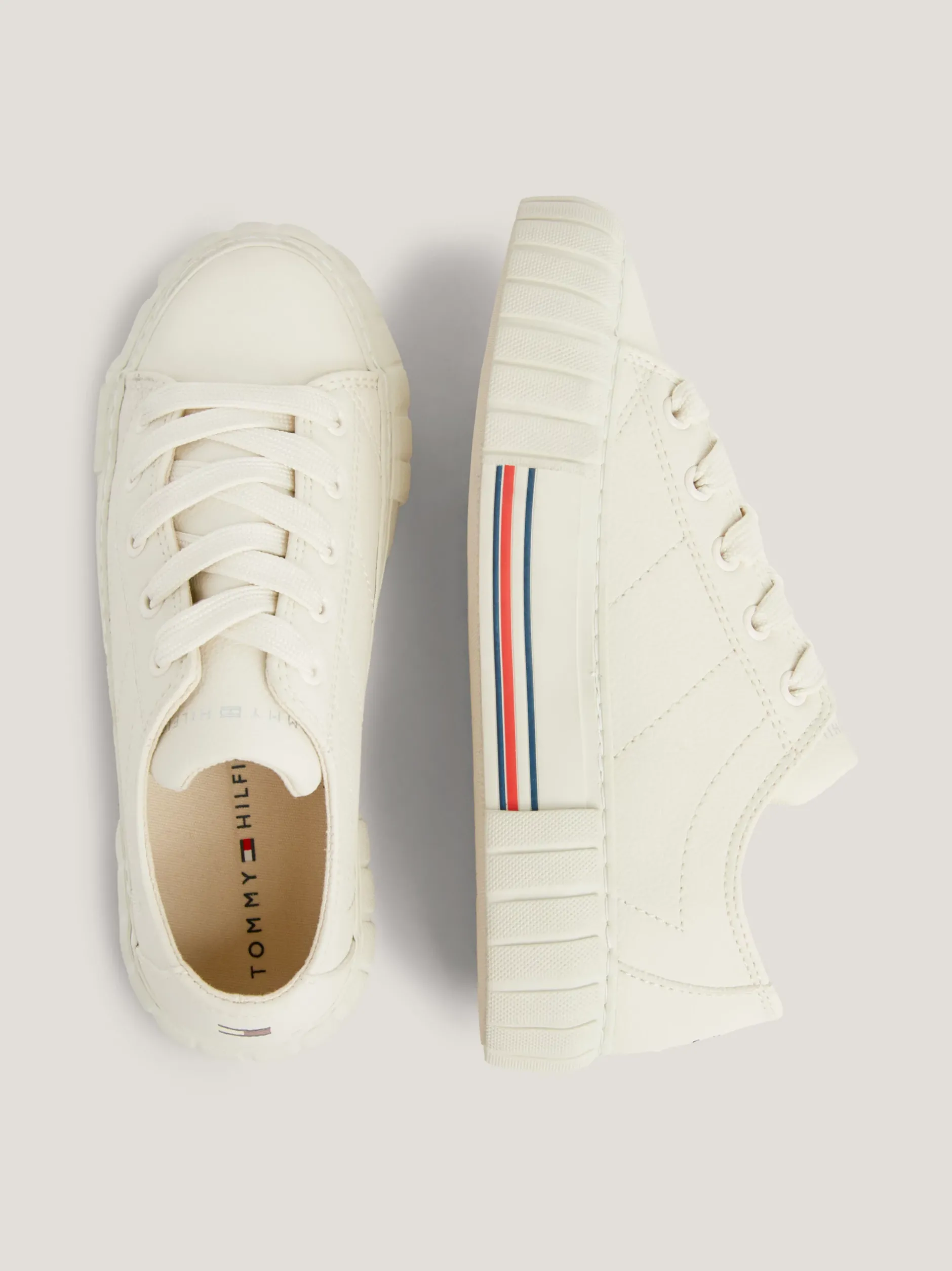 Obuwie I Akcesoria*Tommy Hilfiger Sznurowane Buty Sportowe MILK