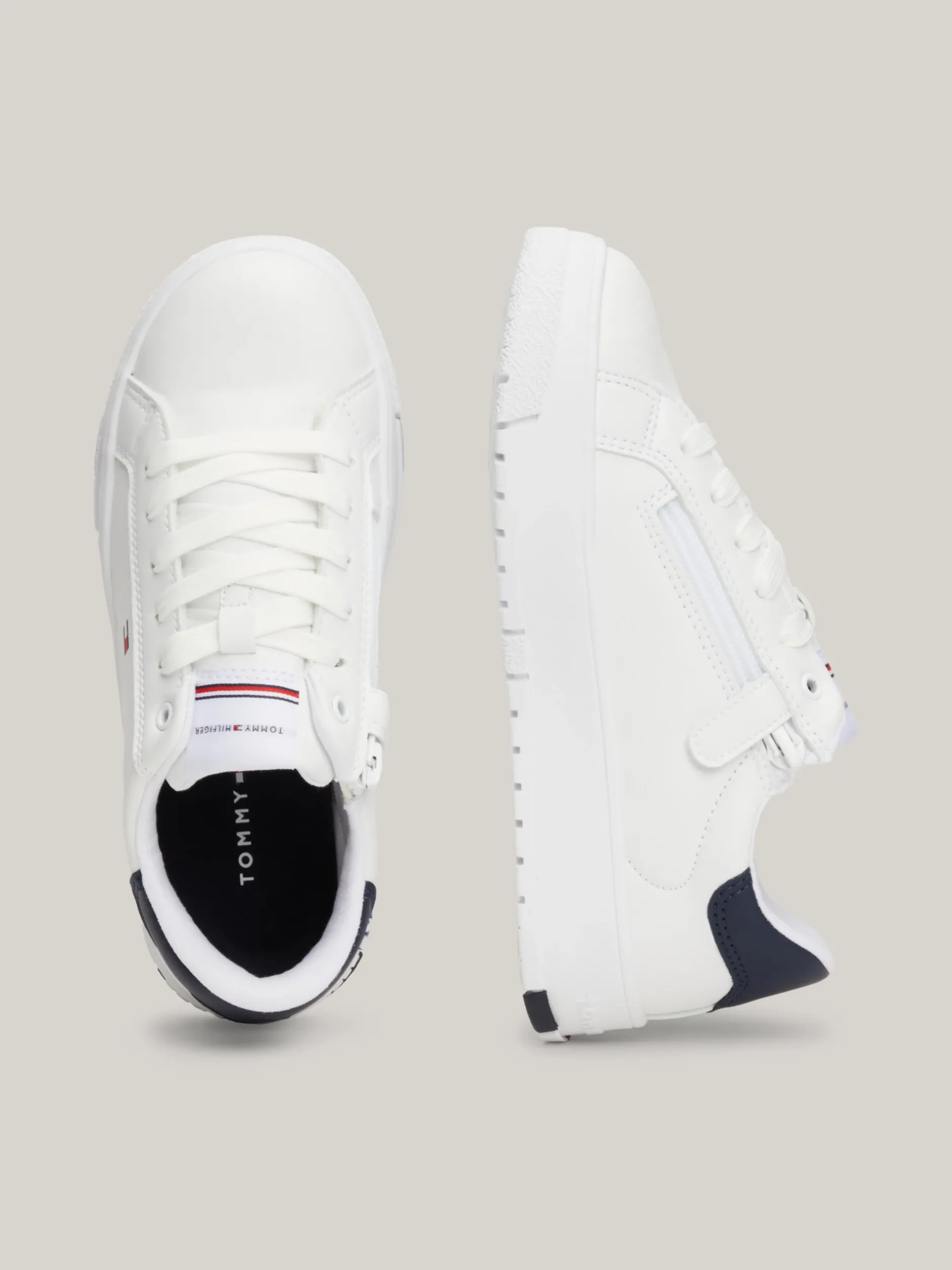 Obuwie I Akcesoria|Obuwie I Akcesoria*Tommy Hilfiger Sznurowane Buty Sportowe Na Grubej Podeszwie WHITE/BLUE
