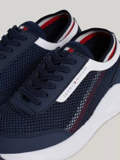 Obuwie I Akcesoria*Tommy Hilfiger Sznurowane Buty Sportowe Z Siateczki BLUE