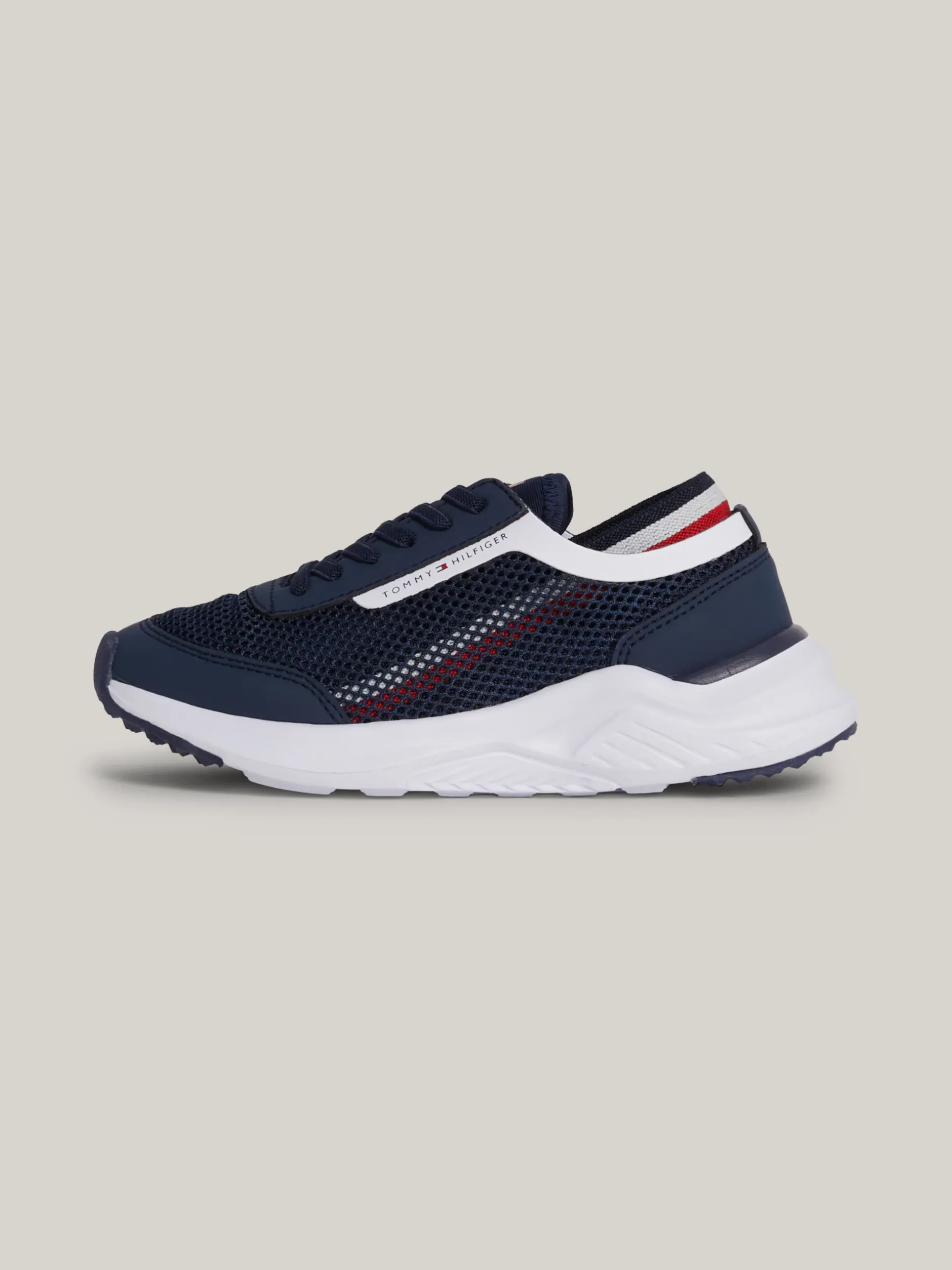 Obuwie I Akcesoria*Tommy Hilfiger Sznurowane Buty Sportowe Z Siateczki BLUE