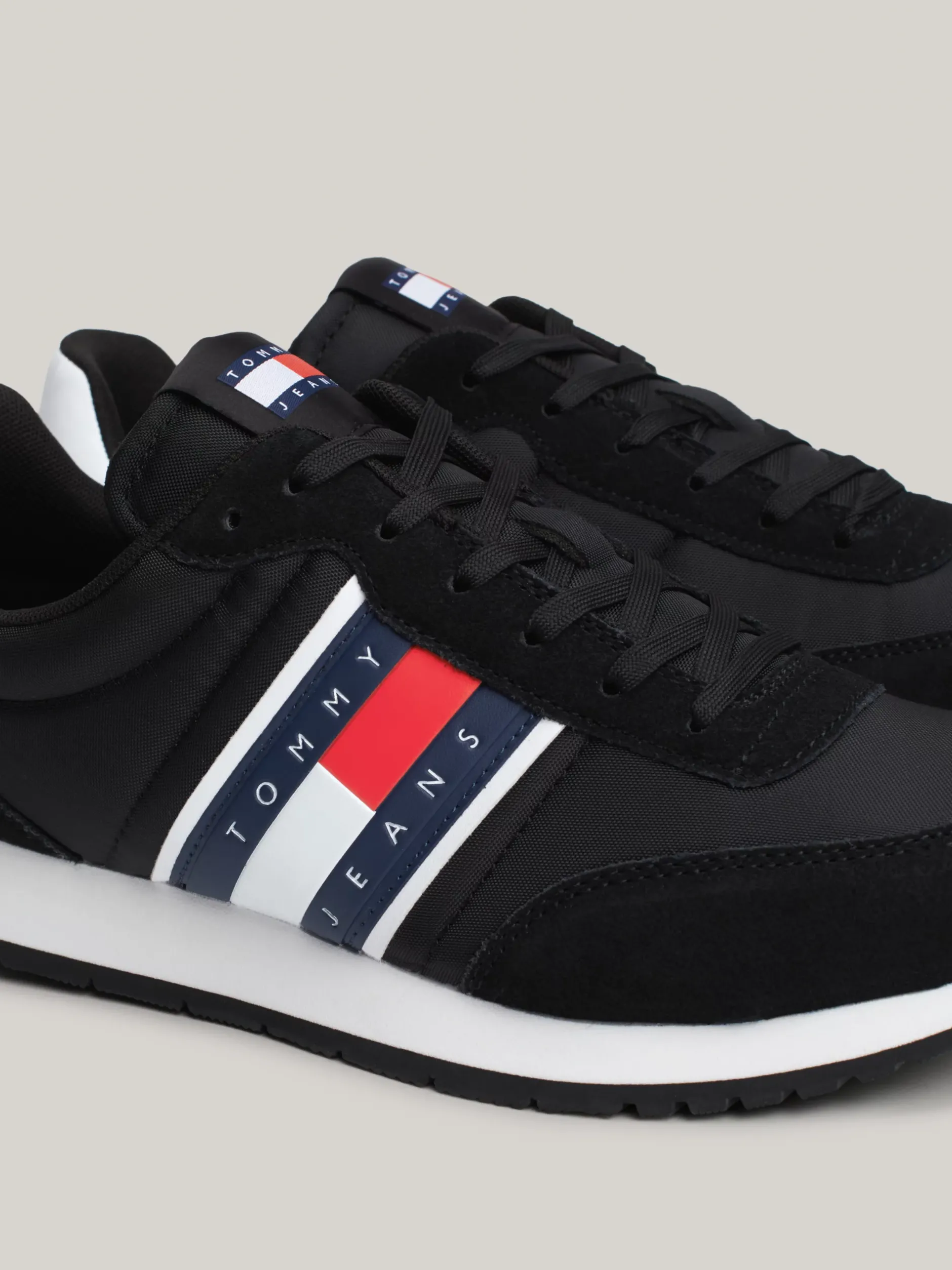 Sneakersy*Tommy Hilfiger Sznurowane Buty Sportowe Do Biegania Z Logo BLACK