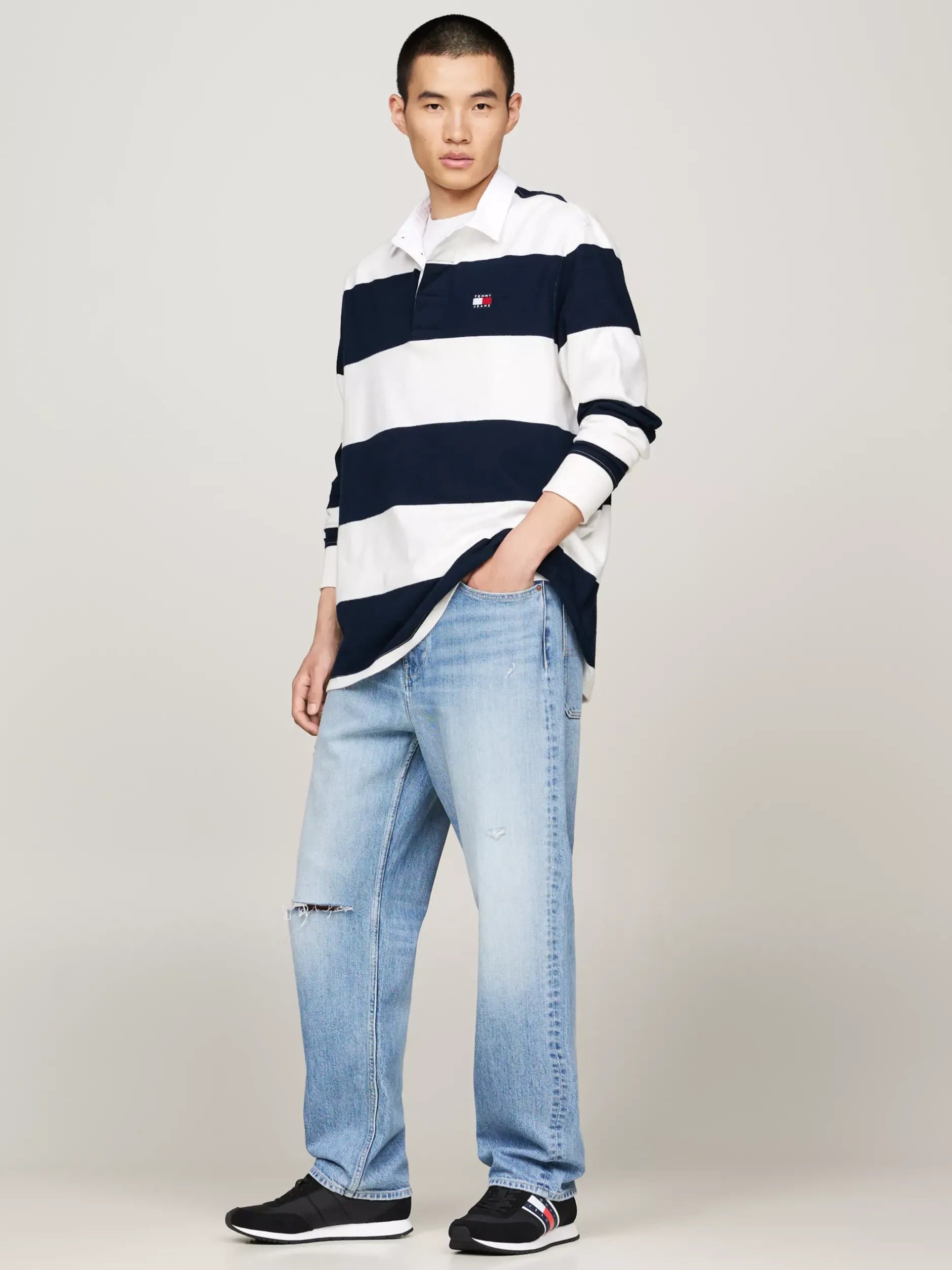 Sneakersy*Tommy Hilfiger Sznurowane Buty Sportowe Do Biegania Z Logo BLACK