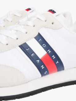 Sneakersy|White Trainers*Tommy Hilfiger Sznurowane Buty Sportowe Do Biegania Z Logo WHITE