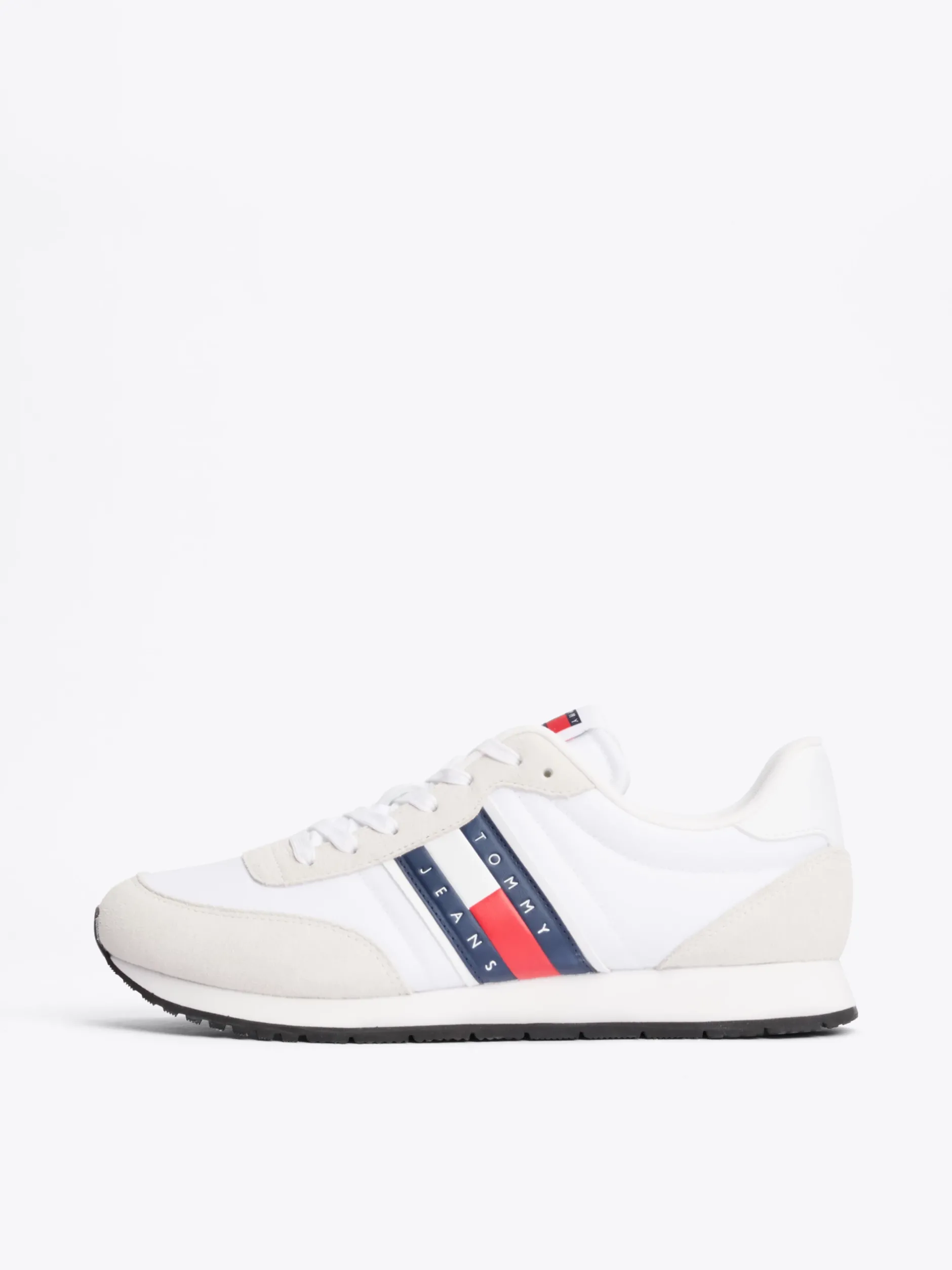 Sneakersy|White Trainers*Tommy Hilfiger Sznurowane Buty Sportowe Do Biegania Z Logo WHITE