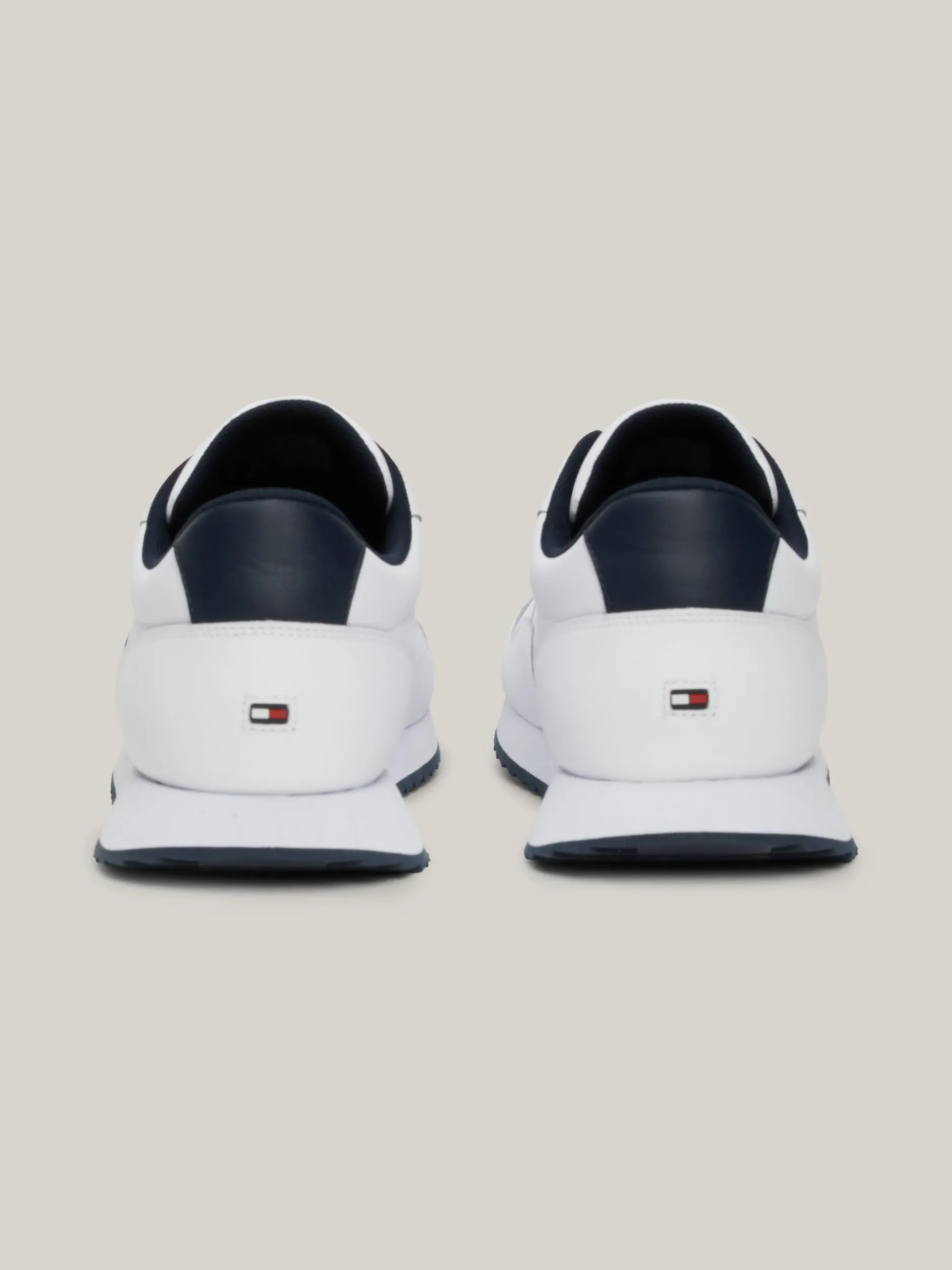 White Trainers|Sneakersy*Tommy Hilfiger Sznurowane Buty Sportowe Z Sygnowaną Taśmą WHITE