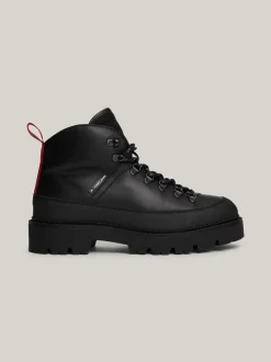 Buty Sznurowane|Buty*Tommy Hilfiger Sznurowane Buty Turystyczne Ze Skóry BLACK
