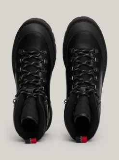 Buty Sznurowane|Buty*Tommy Hilfiger Sznurowane Buty Turystyczne Ze Skóry BLACK